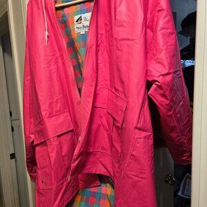 Misty harbor pink raincoat size medium.